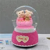valentine's day polyresin lover happiness pig figure musical unique snow globes