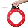 30M Fiberglass Fish Tape Pull Communication Wire Cable Line Rope Grip Threader Tool