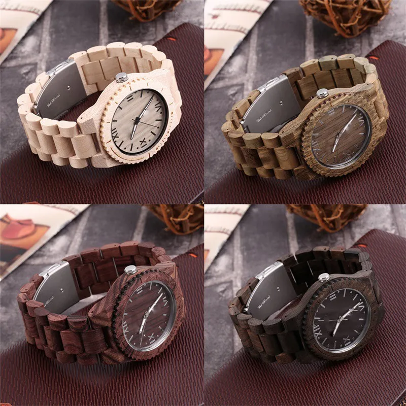 Customize Quemex Watches Quartz Water Resistant Full Wooden Watches Hot