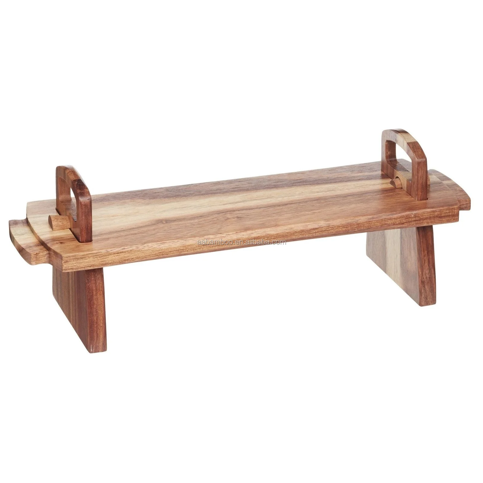 Bamboo Wooden Platter Stand Cheese Antipasti Tapas Raised Party Dine ...