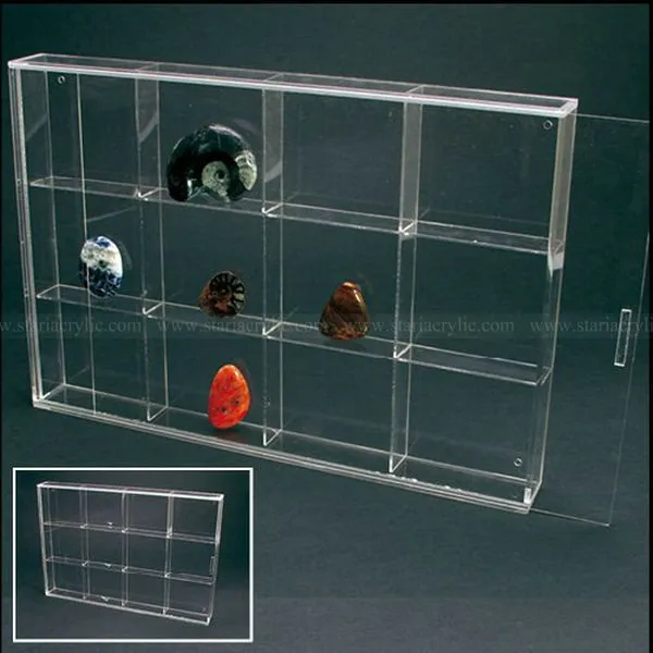 Acrilico taza display case, Protech playmobil 12 figuras de plástico