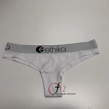 Factory Custom Women White Thong Panties Comfortable Cotton