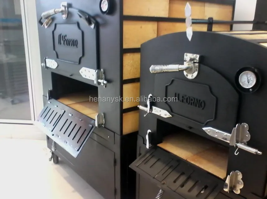 2 Layers Commercial Wood Coal Fire Small Size Wooden Pizza Oven For Western Restaurant Bakery Store