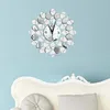Acrylic self adhesive sticker Leaves shape wall clock (B0419)