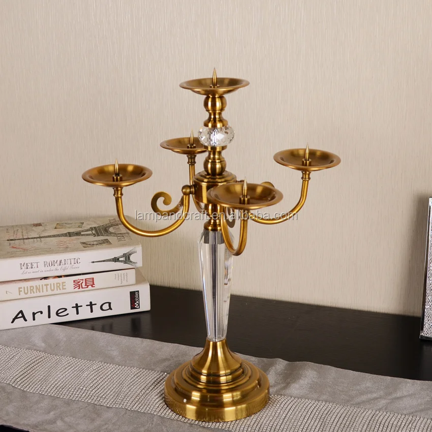 2016 pakistan 5 arms copper gold candle holder art modern royal home decor wedding decor - Royal Home Decor 2016 pakistan 5 arms copper gold candle holder art modern royal home decor wedding decor - Royal Home Decor
