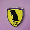 Best quality custom soft enamel cute mouse logo metal Russia souvenir car emblem