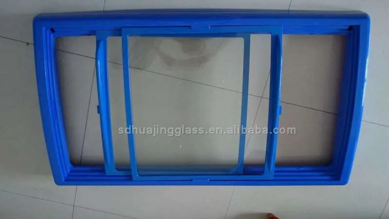 Freezer Parts Double Pvc Frame Display Tempered Sliding Glass Door For Refrigerator