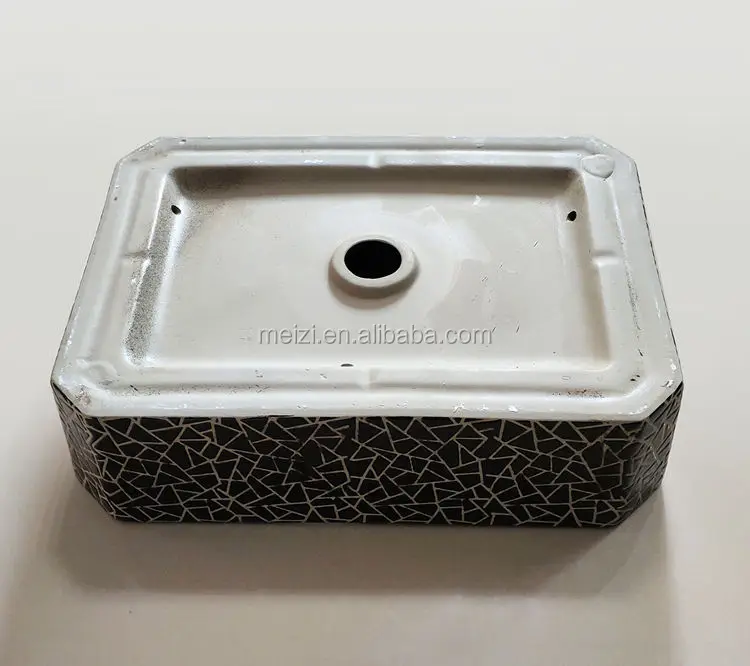 Beautiful black color hand painted porcelain sink