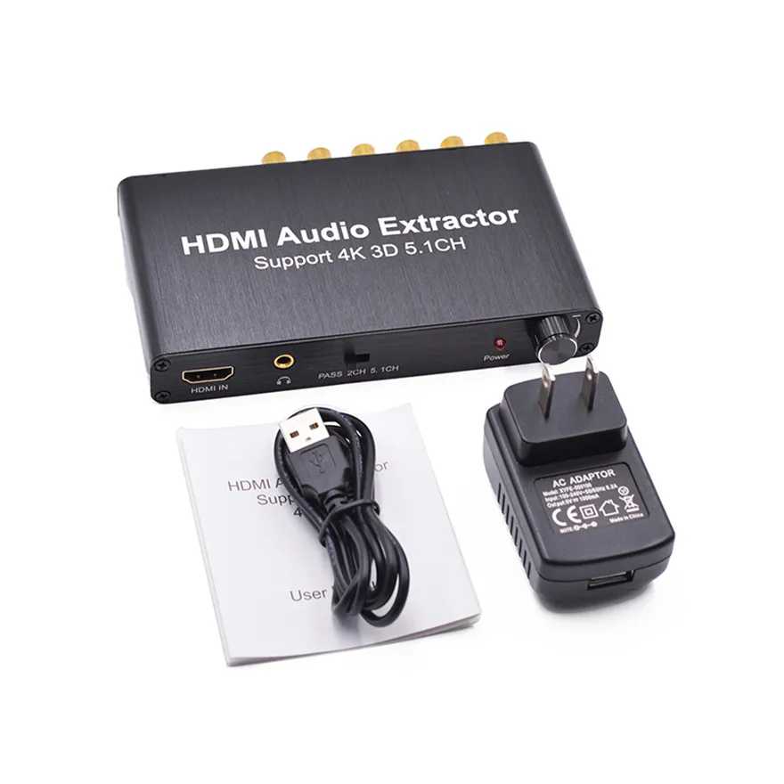 5.1ch Digital Audio Decoder Hdmi Audio Extractor 4k 3d Converter 3.5mm Output Hdmi To Hdmi For