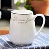 Luxury silver rim ceramic small coffee pot restaurant tableware porcelain mini juice jug