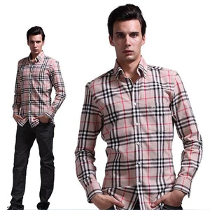 Mens Business Plaid Shirts Brand Garments Mens Business Plaid Shirts Brand Garments