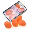 4pcs Orange Flat Edge Eye and Nose Contouring Cosmetic Sponge
