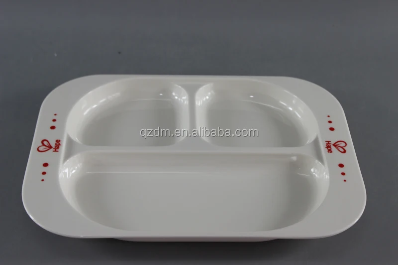 Custom-made Melamine 3 Division Plate for children Kids