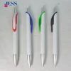 Novelty New Design White Push Action Plastic Ballpoint pen for Stationery gift