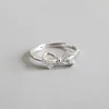 Fashion 925 sterling silver zircon bow knot rings women