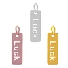Hot Selling Wholesale Stainless Steel Rectangle Letter Luck Pendants Charms for Jewelry making