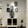 Grey White Brick Stone 3D Wall Slate Effect Wallpaper
