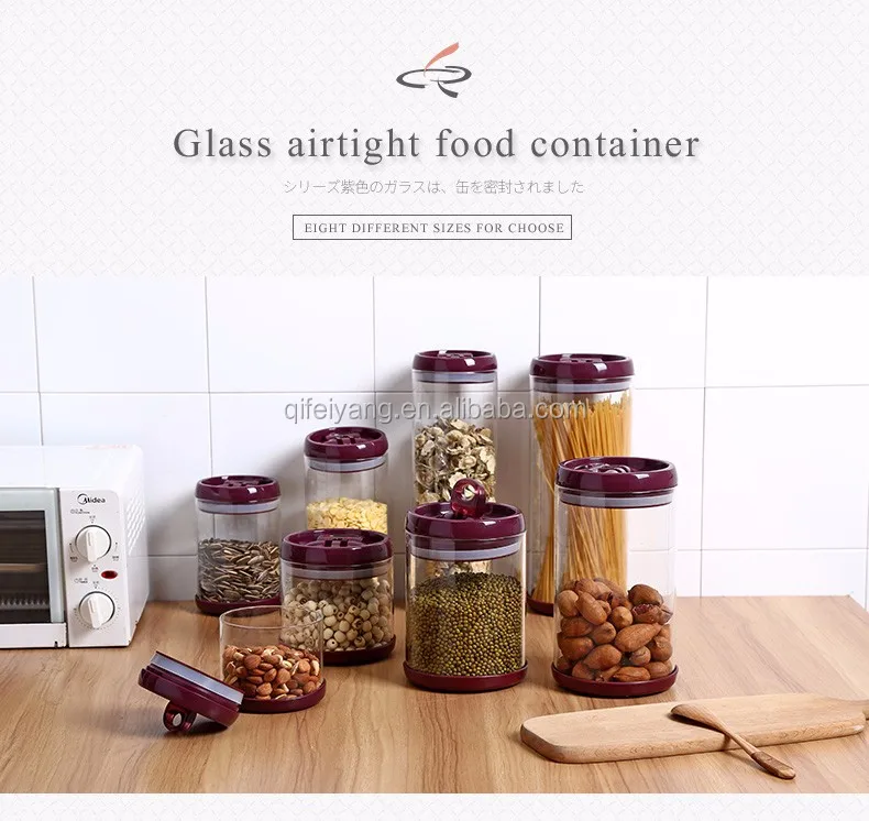 0.9 L Microwave Safe Glass Storage Jar Noodle Spaghetti Storage