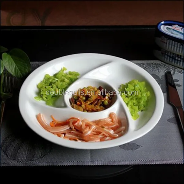 Hot High Quality Divided Assorted Cold Dishes Western Food Ceramic