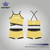 latest full sublimated sexy girls' cheer sports bra and shorts low price customized practice wear