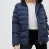 2018 OEM Good quality fashion new style polyester women's down jacket 3/4 length
