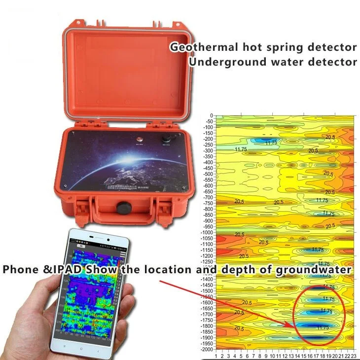 3d Image Mobile App Control 100m Deep Depth Water Detector Underground Buy Detector