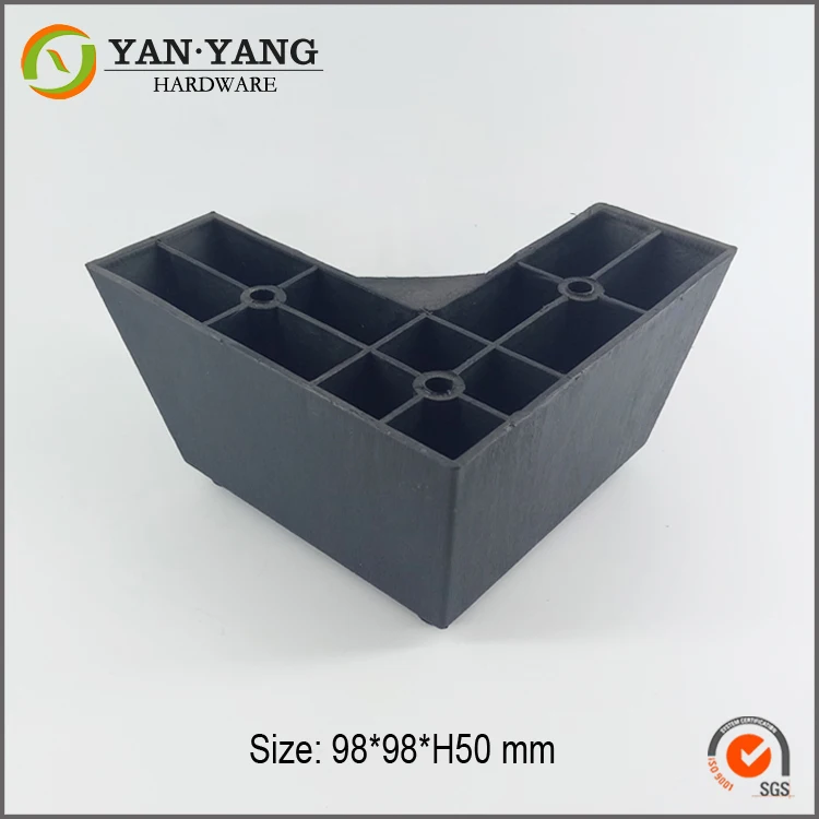 Decorative Yellow Color Popular New Design Replacement Plastic Bed Feet