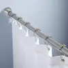 QJMAX Aluminum or Stainless Steel Shower Extend Curtain Rod