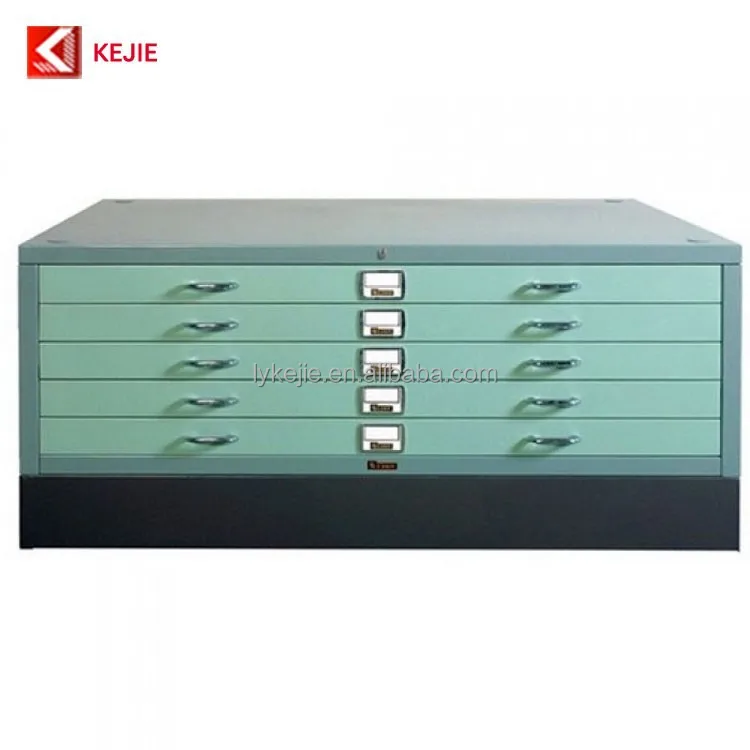 Bule Color 5 Drawer Blueprint File Cabinet Steel Map Storage Chest