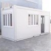 Fiber glass flat pack container house for office and dormitory modern glass houses