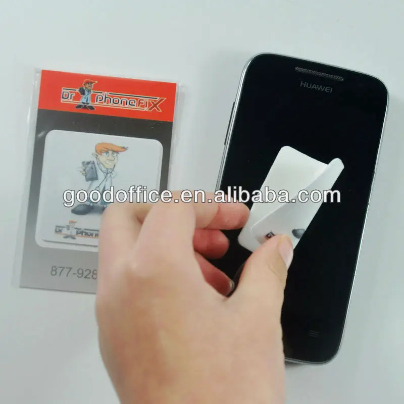 Microfiber cleaning sticker for phone screen and camera screen