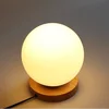 home decoration lighting modern screw stained white small opal painted round crystal crackle glass cylinder table lamp shade