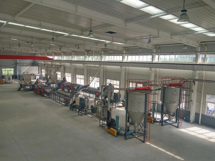 Plastic crushing washing drying production line full auto plastic film recycling machine