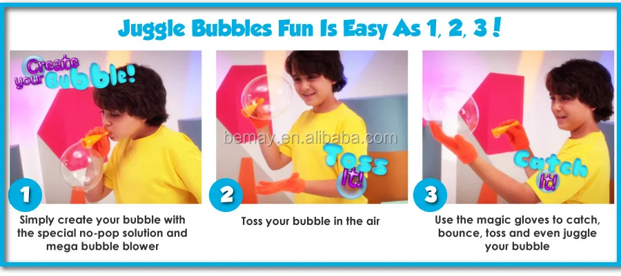 Bemay Toy Elastic Gloves Magic Bubble Juggle Bubbles As Seen On Tv ...
