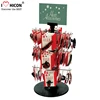 Functional Rotating Black 3-Layer Hanging Table Top Snack Retail Store 15 Peg Wire Rack Display