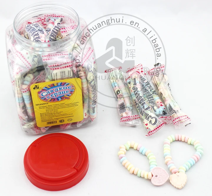 18g Dextrose Bracelet Candy Heart Shape Necklace In Jar Buy Dextrose