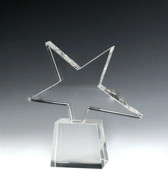 Wholesale Custom Top Quality Blank Star Crystal Trophy On Sale supplier