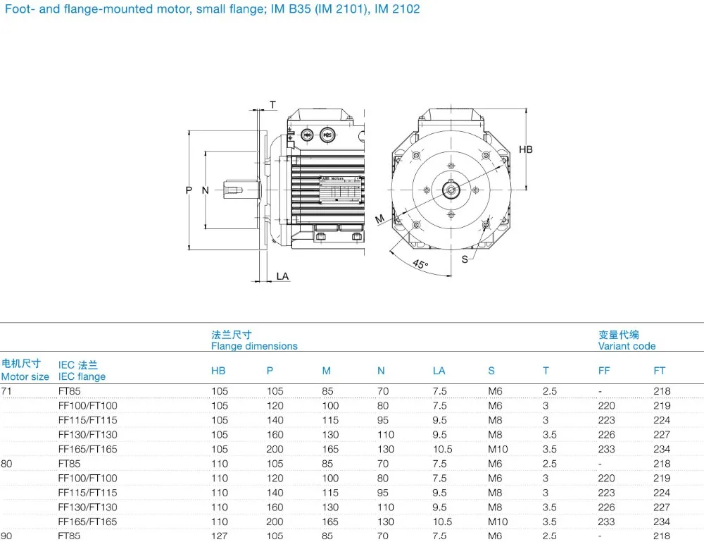 Abb M3aa Low Voltage Process Performance For 0.37kw 3-phase Aluminum Ac ...