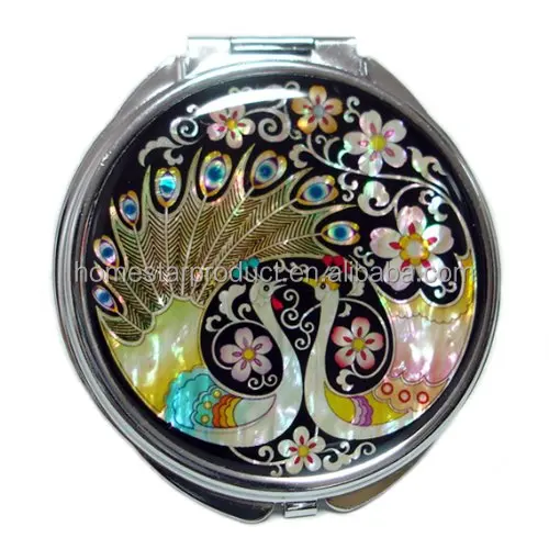 Стали Круглый Макияж Компактный Карманный mirrror