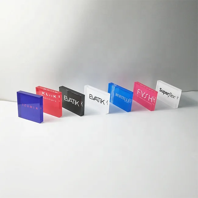 Cube Photo Blocks Acrylic For Display With Logo 20mm Clear Acrylic