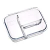 1 liter microwave bowl square borosilicate storage box pyrex glass food container with airtight lid