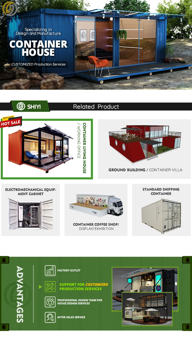20ft and 20hc Prefabricated expandable  container houses of the luxury economic expansion type in China low cost for sale