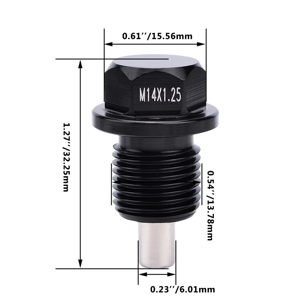 K-Motor Performance Magnetic Oil Drain Plug M14 X 1.5 – Stainless Steel For Mitsubishi