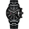 MEGALITH 2019 Men Watch Waterproof Gift For Male Army Mens Watches Double Locking Stainless Steel Wristwatch Clock Casual Quartz