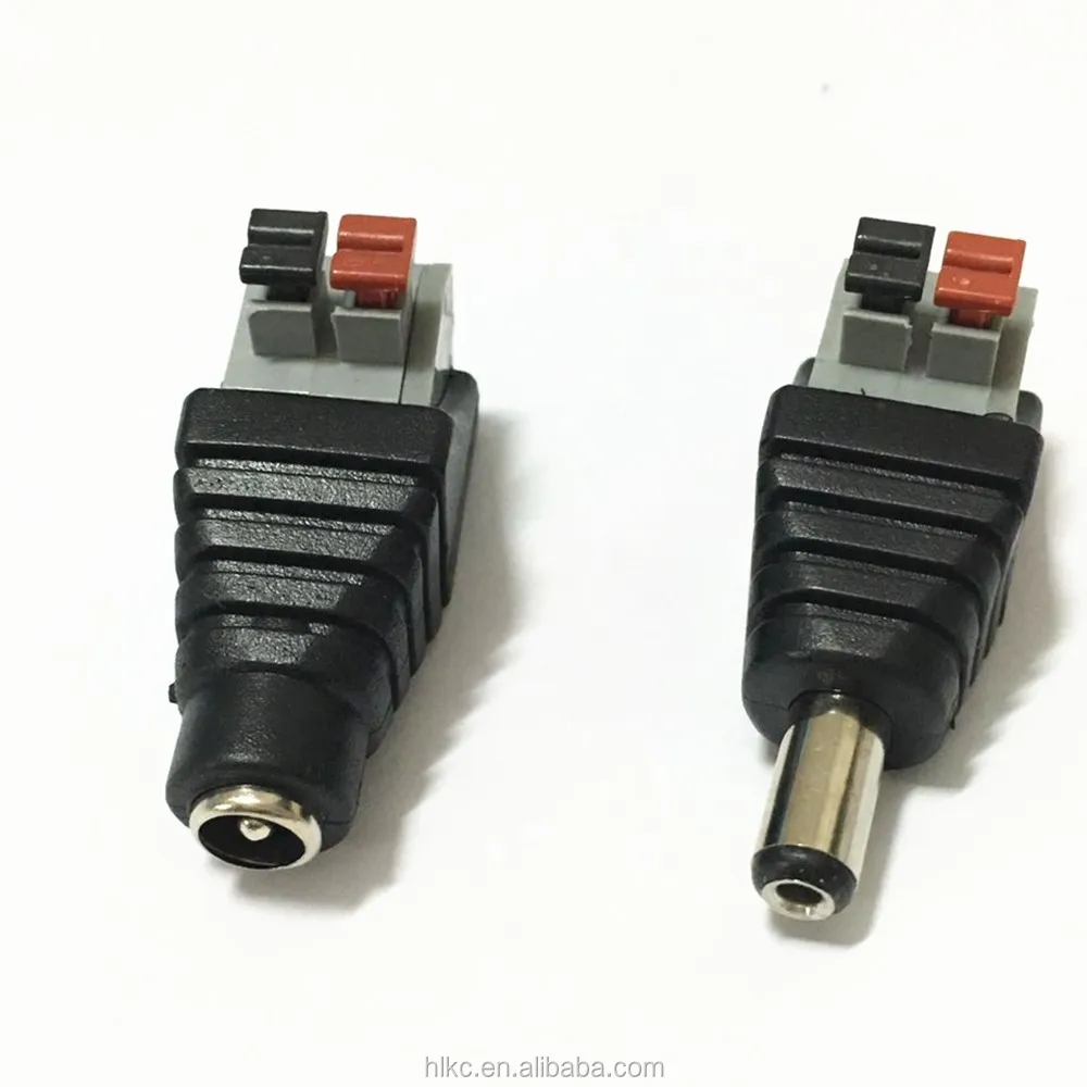 100Pcs DC 12V Power Female Connector Jack Plug Adapter 2.1 x 5.5mm Light Strip