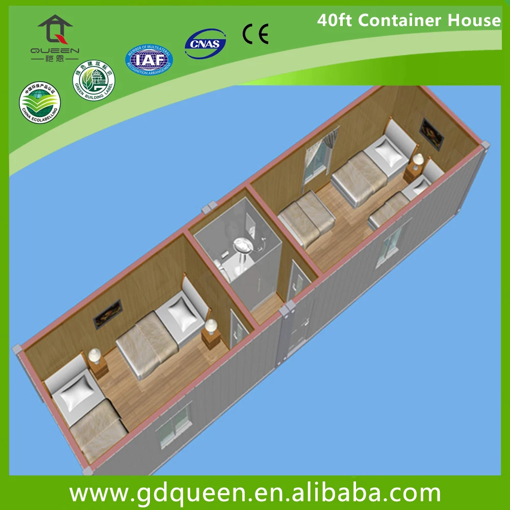 40ft container house with two bedroom and