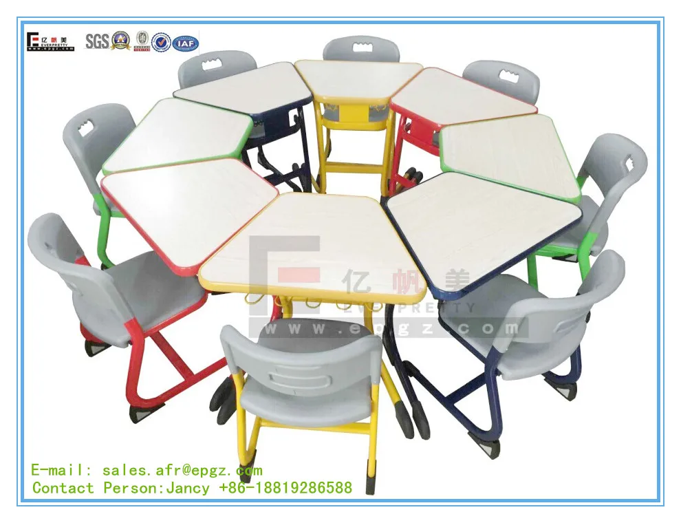 School Furniture Trapezoid Desk And Chair Set View Trapezoid Desk