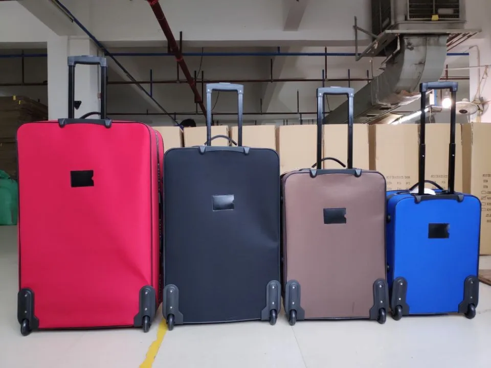 Fashionable Hot Selling Fabric Suitcase Type Polyester Luggages Set