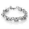 OUMI Personalized Jewelry Locking Stainless Steel Chain Bracelet For Womens/Mens