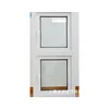 China New Style Cheap pvc Burglar Proof Double Leaf Casement Window